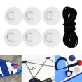 thumbnail image 4 of 6 Pieces D s PVC Patch/ Round D s Patch/ Deck Attachment /Tie Down D Pad /Deck Rigging for Dinghy /Paddleboard /Raft /Deck White, 4 of 10