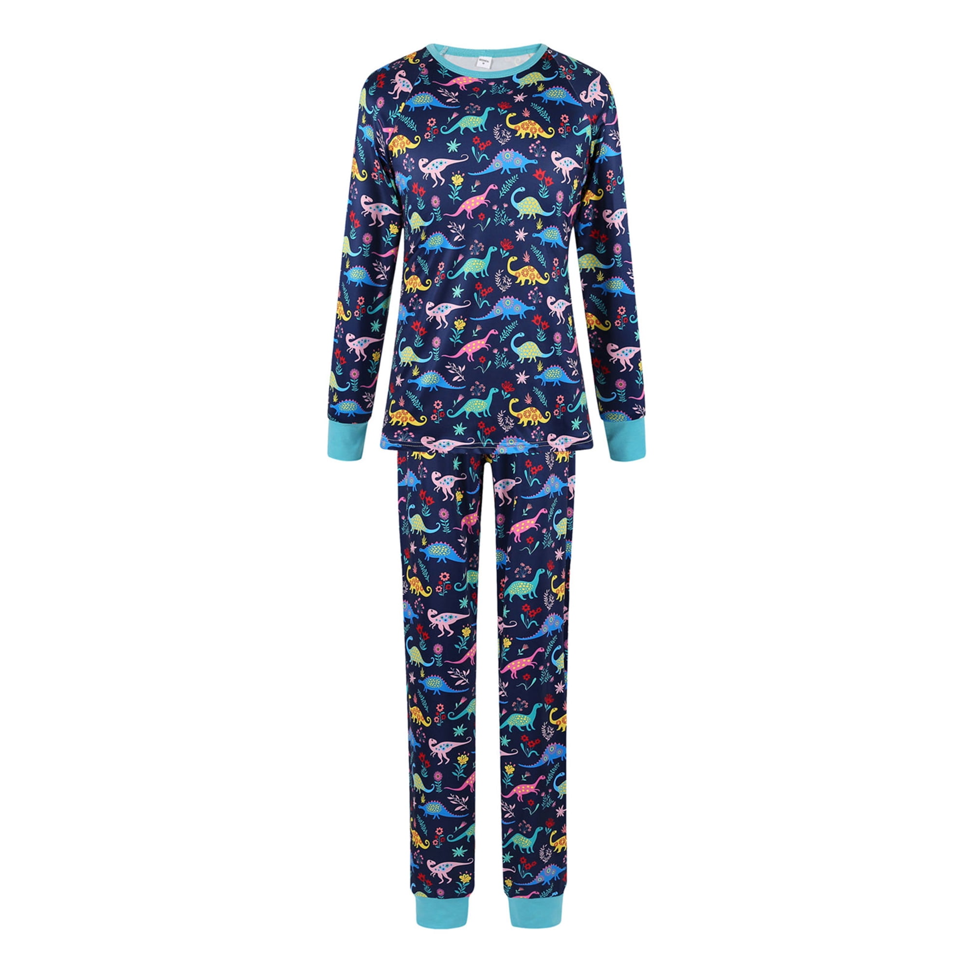 Cartoon dinosaur print pj set hotsell