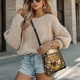 thumbnail image 4 of LedBack Rooster Chicken Crossbody Purse for Women Leather Satchel Bag Zipper Hobo Purse, Portable Shoulder Handbag Sling Soft Messenger Bag with Adjustable Strap, Yellow, 4 of 7