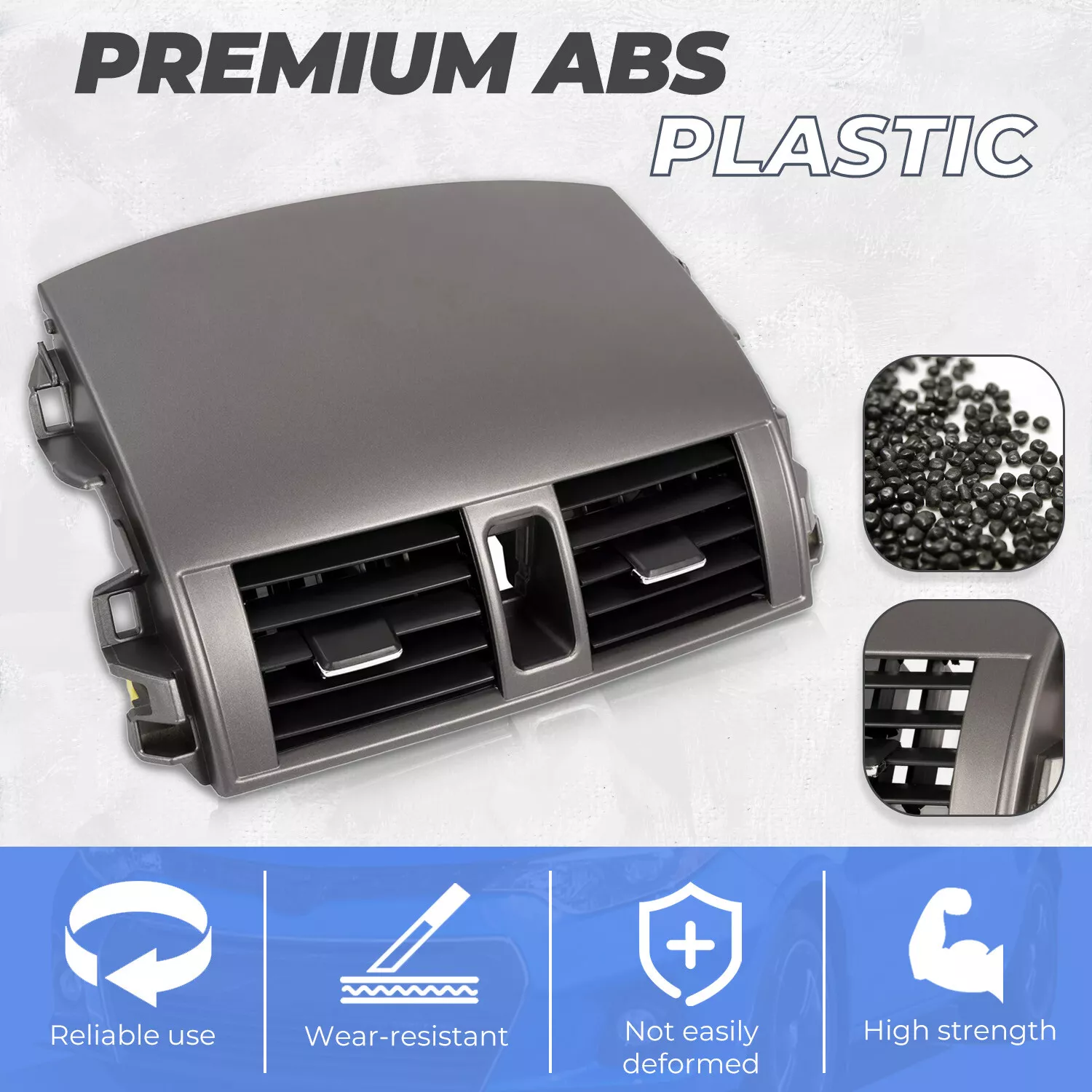 Kojem Dash Center A/C Air Vent Upper Bezel Trim for 2008-2013 Toyota Corolla Replaces 55670-02160 55663-02060