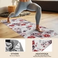 thumbnail image 4 of Pioneer Flower Floral Print Pattern Hot Yoga Mat Towel Non Slip for Hot Yoga - Quick-Drying Yoga Mat Cover with 4 Corner Pockets with Travel Bag - Hot Yoga Towel Non Slip 70"x26", 4 of 6