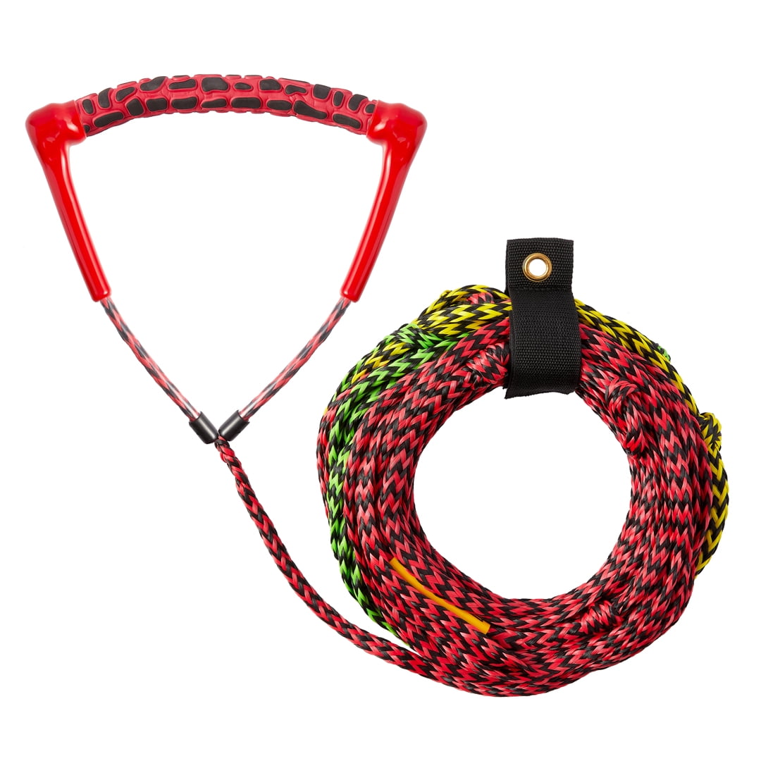Obcursco 75ft Ski Rope, 3Section Watersports Ropes with EVA Radius