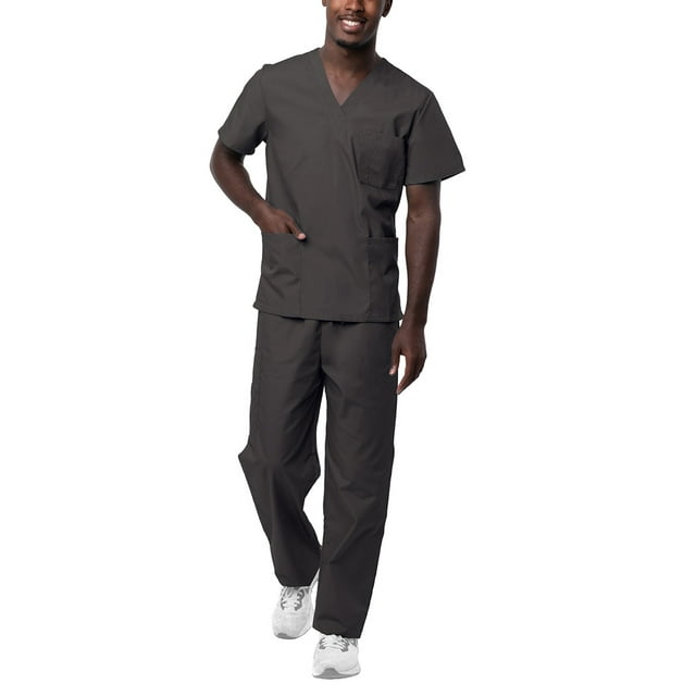 Sivvan Unisex Classic Scrub Set V-Neck Top/Drawstring Pants (Available in 15 Solid Colors)
