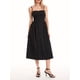 thumbnail image 2 of Vestido midi casual de verano para mujer, sin mangas, sin espalda, vestido de una línea de moda con bolsillos laterales de corte bajo,Black,L, 2 of 8