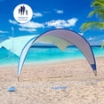thumbnail image 3 of TOBTOS UPF 50+ Beach Tent Sun Shelter, 11.5' x 10.5' Canopy for 4-6 Person, Outdoor Sun Shade with 6 Sandbags, Portable for Beach, Camping & Picnic, 3 of 7