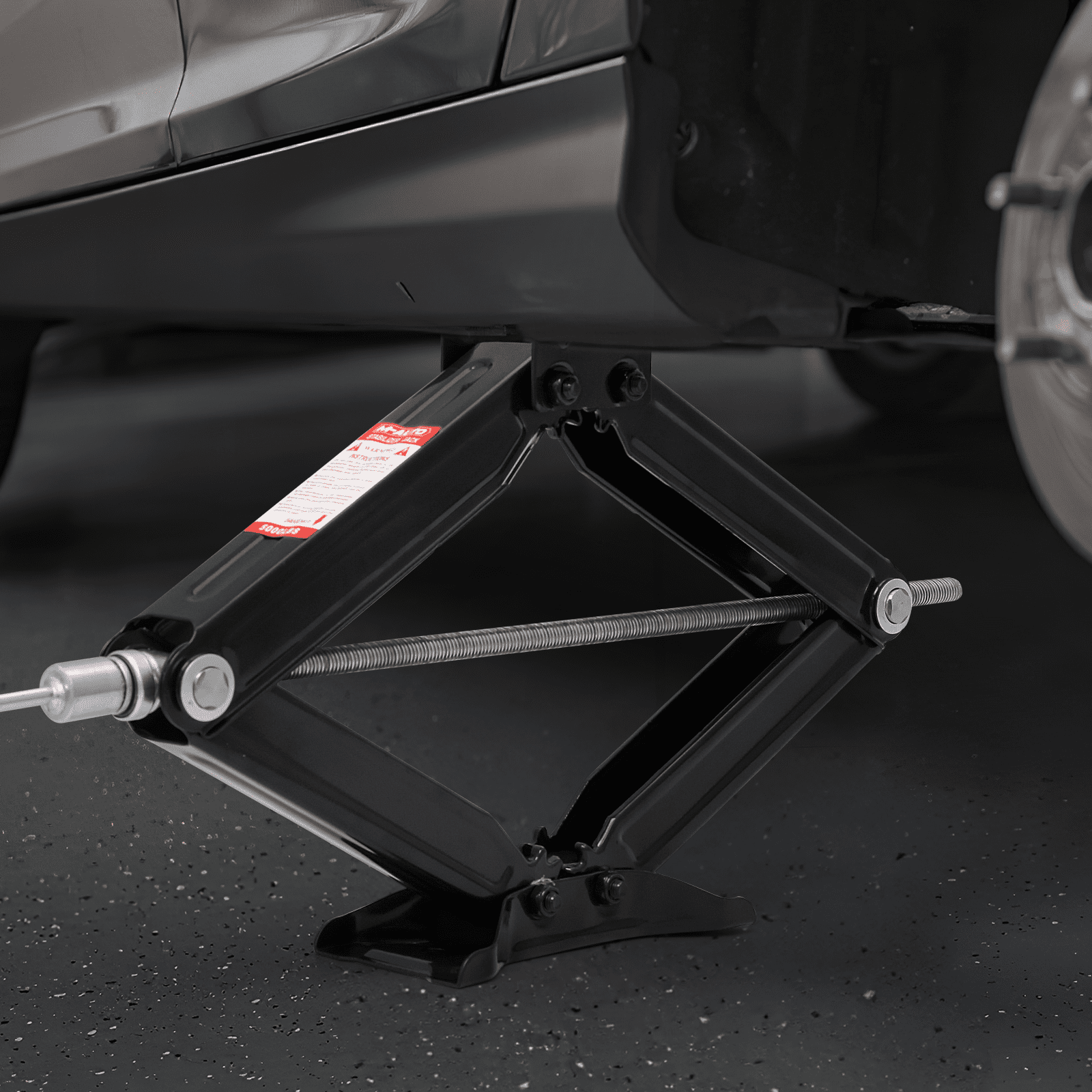 Magshion 2.5 Ton Scissor Jack Set of 2, 5000lbs Heavy Duty Car Jack Lift Kit with Handle, RV Trailer Stabilizer Leveling Scissor Jacks Set, Black
