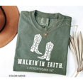 thumbnail image 3 of Comfort Colors Christian Shirt - Western Minimalist Faith Tee - Walk by Faith T-Shirt, 3 of 8