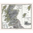 thumbnail image 3 of Stieler 14x12 Black Modern Framed Museum Art Print Titled - Northern England Scotland - Stieler 1885, 3 of 5