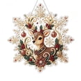 thumbnail image 2 of Christmas Pearl Suncatcher Kit Diy Assembled Ornament 1Pc- Acrylic Snowflake Shape Board With Metal Chain And Dimensional Pearls For Holiday Window Display, 2 of 6