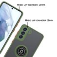 thumbnail image 5 of CoverON For Samsung Galaxy S21 FE Phone Case, Ring Holder Kickstand Magnetic Mount Clear Hard Back Cover Rubber Bumper, Army Green, 5 of 8