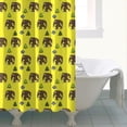 thumbnail image 4 of Yellow Bigfoot and Tree Pattern Shower Curtain 72"x84" ,Bathroom Decorative Shower Curtains Set with 12 Hooks,Modern Waterproof Washable Shower Curtain, 4 of 6