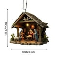 thumbnail image 4 of Loyerfyivos Nativity Scene Ornaments, Christmas Tree Ornaments Set, Birth of Jesus Hanging Decorations, Holy Religious Gifts, Nativity Scene Christian Gifts (G), 4 of 9