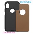 thumbnail image 2 of DistinctInk Custom SKIN / DECAL compatible with OtterBox Commuter for iPhone XS MAX (6.5" Screen) - Brown Faux Leather Print Design - Printed Faux Leather Image, 2 of 5