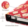 thumbnail image 3 of FORMRS 3 Ring Photo Album 4"x6" Self Adhesive Large Capacity PU Leather Cover, Orange Christmas Ornaments Pattern, 3 of 8