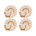 thumbnail image 1 of 1 juego de 6 piezas 1:6 Juego de tazas de té de plástico Juego de decoración de marrón Zulema platillos de cocina de casa de muñecas, 1 of 8