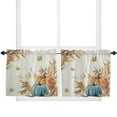 thumbnail image 5 of Autumn Thanksgiving Blue Orange Retro Living Room The Bedroom Home Interior Room Decoration Drapes Kitchen Curtains, 5 of 6