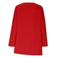 thumbnail image 7 of Plus Size Long Sleeve Shirts for Women Casual V Neck Basic Fall Tops Loose Irregular Pullover Tunic, 7 of 7