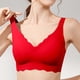 thumbnail image 2 of Sujetador sin costuras y sin aros para mujer: cobertura total, relleno, cuello en V, nailon y spandex, cómodo para el día a día y para dormir, 2 of 7
