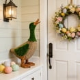 thumbnail image 6 of TechToyHub Duck Statue Garden Decor,13.8 Inch Resin Flocked Wicker-Look Outdoor Decorative Ornament for Yard Patio Lawn,Green Garden Swan Sculpture for Outdoor Courtyard Decor, 6 of 6