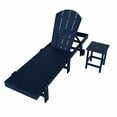 thumbnail image 2 of 2 Piece Laguna Adirondack Poly Reclining Chaise Lounge With Wheels, Navy Blue, 2 of 3
