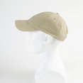 thumbnail image 2 of 1 pieza, gorra de béisbol unisex de algodón para hombres y mujeres, sombrero de papá ajustable de mezclilla lavada, caqui, 2 of 3