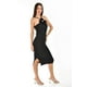 thumbnail image 2 of Vestido midi con flor Roman Fashion /Juvenil, 0344 (Negro) negro M, 2 of 5