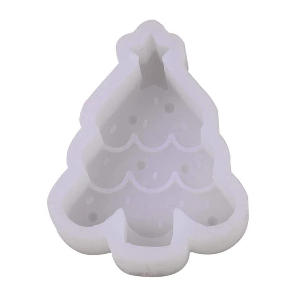 LTGICH 2 Pcs 6 Cavity Christmas Tree Silicone Mold Cake Baking Mold Chocolate Candy Handmade Soap Ice Cube Biscuit Moulds No-Stick Christmas Baking Trays