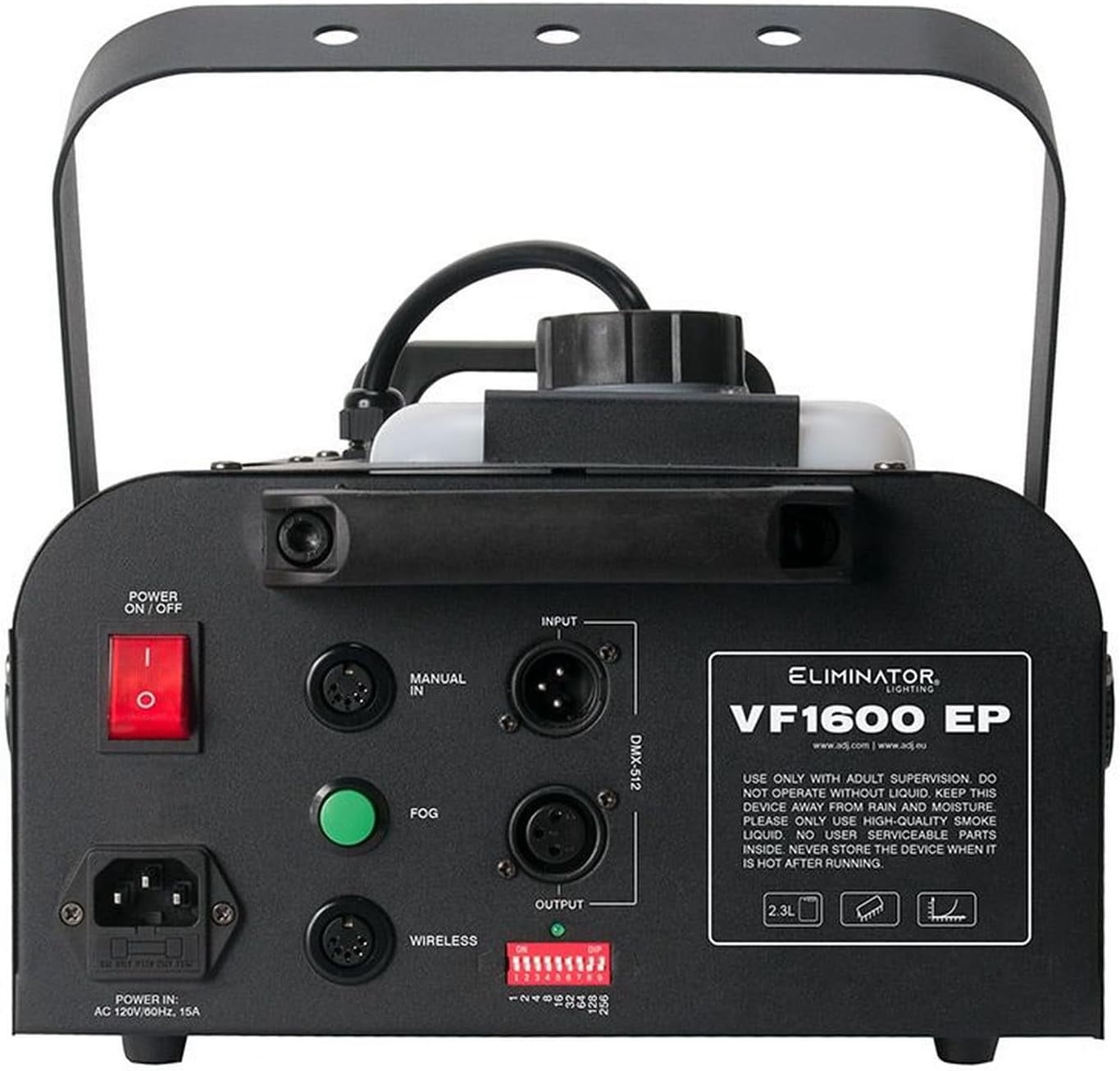 Eliminator Lighting VF1600 EP 1650W Mobile DMX Fog Machine with Remote