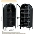 thumbnail image 6 of Arched Storage Display Cabinet with Door, Kitchen Pantry Storage Cabinets, Accent Curio Cabinet Bookcase for Living Room, 6 of 7