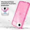 thumbnail image 6 of Petocase for iPhone 16E Clear Case,Heavy Duty Drop Protection Slim Rugged Shockproof/Dust Proof 3-Layer Military Protective Tough Durable Cover for iPhone 16E 2025,,Glitter Pink, 6 of 7
