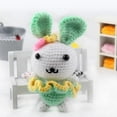 thumbnail image 3 of 1 Juego Animal Crochet Conejo Verde 15cm Alto DIY Sofá Hogar Hugo Amigurumi Crochet Kit, 3 of 10