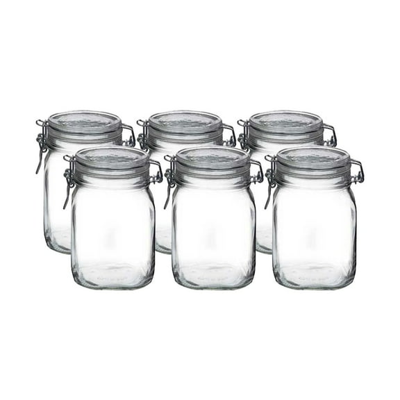 Bormioli Rocco 1L Swing Top Fido Canning Jars | 6-pack