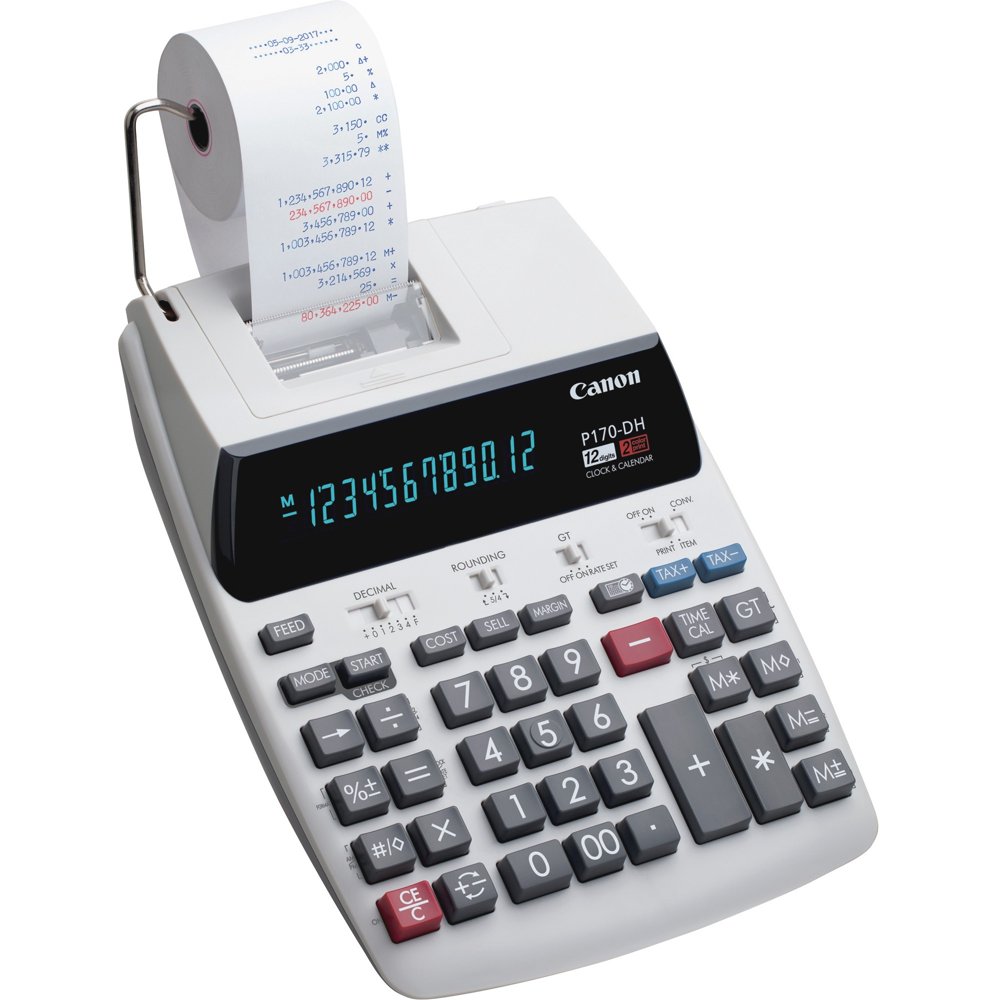 Canon P170DH3 Printing Calculators, White, 1 Each (Quantity