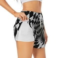 thumbnail image 2 of Bixox Women's 3D Vortex Illusion pattern 2 in 1 Running Shorts - Lightweight Athletic Workout Gym Yoga Shorts Liner with Pockets - Small, 2 of 7