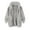 Gray, variant on Women's Fleece Jackets, Warm Zipper Lightweight Loose Fit Winter Outerwear with Drawstring Dark Gray Size L