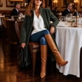 thumbnail image 5 of Enjoytime Fleece Jacket Women Fall Winter Stand Collar Zip Up Long Coat Warm Casual Trendy Long Sleeve Outerwear with Pockets, 5 of 8