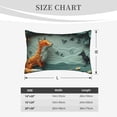 thumbnail image 4 of Sikiie Paper Fox Crow Fantasy Print Plush Pillow Cover, Wrinkle-proof and Stain-resistant Pillow Protector without Pillow Core, Home Decoration-16"x24", 4 of 6