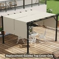 thumbnail image 2 of Patio Umbrellas Outsunny 2 PCS 4 x 18ft Pergola Canopy Replacement, UV Protection Pergola Shade Cover, Easy to Install for 10 x 11.8ft Pergola, Khaki,Outdoor Umbrellas, 2 of 9
