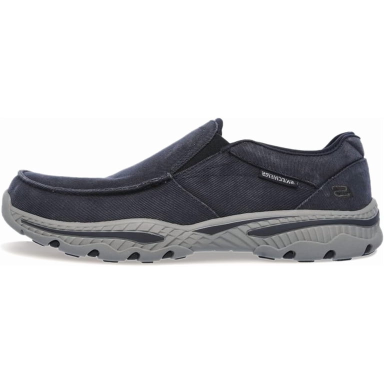 Skechers Relaxed Fit Memory Foam Men’s Gray Denim Canvas Loafers - Size: 10.5-11 Skechers Mens Relaxed Fit Creston Moseco Loafers - Walmart.com main image 2