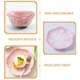 thumbnail image 5 of UNOMOR Pink Ceramic Cabbage Bowl for Storage Using Material for Microwave Oven Dishwasher 1 Set, 5 of 8