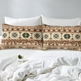 thumbnail image 4 of Western Bed&nbsp;Sheets&nbsp;Set Southwestern Sheets,Geometric Aztec Sheet&nbsp;Set Twin,Geometry Triangle Bedding&nbsp;Set Vintage Exotic Stripes Western Home Decor, 4 of 6
