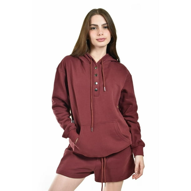 Conjunto sudadera con shorts Roman Fashion /Juvenil, 5290 (Vino) vino G