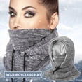 thumbnail image 2 of Graflsoa Unisex Winter Cycling Balaclava - Windproof, Full Face Cover, Adjustable Drawstring, Black, One Size (Polyester & Cotton Blend), 2 of 7