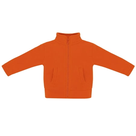 

Creative Knitwear Kids Full Zip Polar Fleece Jacket Orange Sizes 12m-6