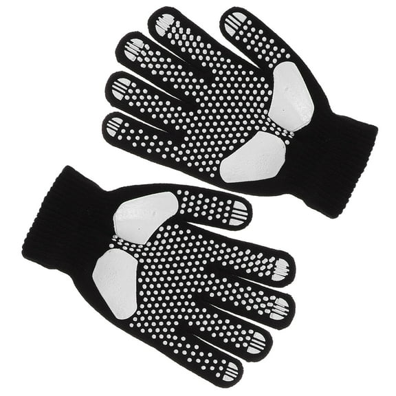 GOOHOCHY Warm Winter Ski Gloves For Children And Adults Thick Anti-Slip Ice Skating Gloves With Rhinestone For Boys And Girls