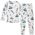 thumbnail image 2 of joogoo Starfish Sailboat 2 Piece Long Sleeve Tee and Pants Cotton Pajama Set 6Y, 2 of 7