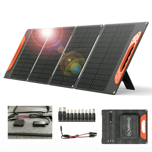 100 Watt Foldable Solar Panel, High Efficiency Solar Panels Portable IP67 Waterproof for RV, Boat, Outdoor, Camping, Off-Grid Power
