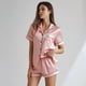 thumbnail image 3 of HITIME Pijama de Satín para Mujer Talla L, Conjunto de Short y Playera de Verano, Tela de Lujo Suave y Transpirable, Ideal para Dormir o Lounge, 3 of 10