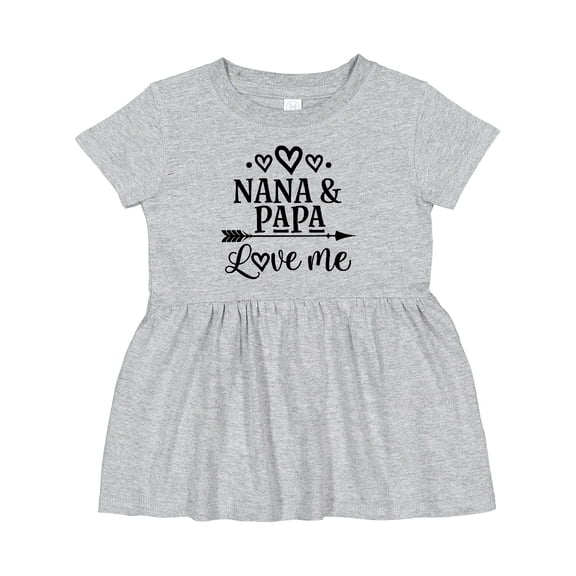 Inktastic Nana Papa Love Me Grandchild Girls Baby Dress