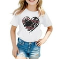 thumbnail image 5 of MZXELPRJD Shirts for Girls Toddler Baseball Shirt Kids Baby Heart Print Graphic T Shirt Spring Summer Casual Crew Neck Short Sleeve Tops for Kids 12M-10T, 5 of 5
